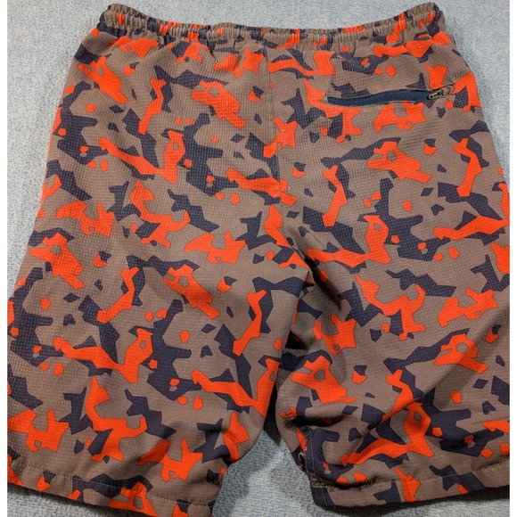 Eddie Bauer Boys Swim Trunks Orange Grey Camo Ripstop Mesh Lined Size L 14/16 - Picture 5 of 7